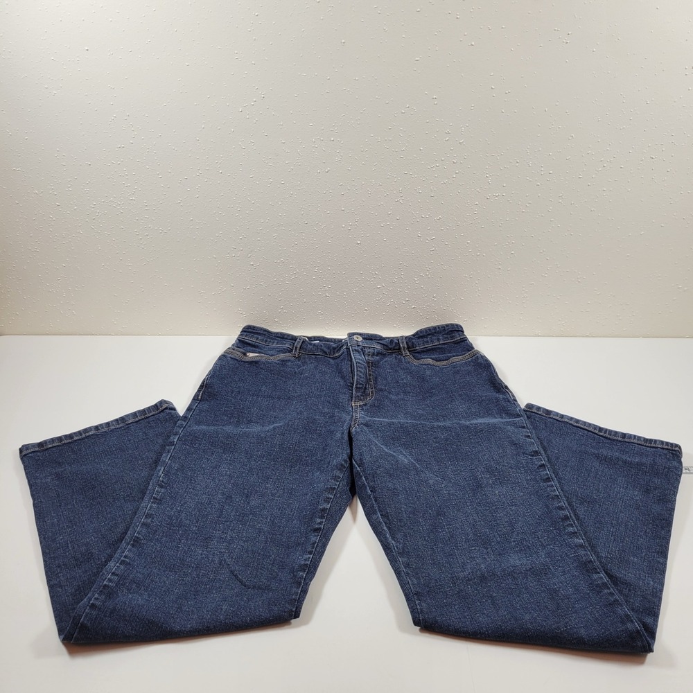 FDJ French Dressing Jeans Peggy Bootcut Womens 12P Blue Excellent Petite Stretch